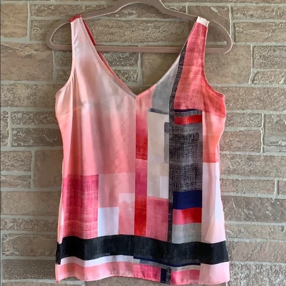 WHBM Colorblock Double Layer Top - Picture 6 of 10